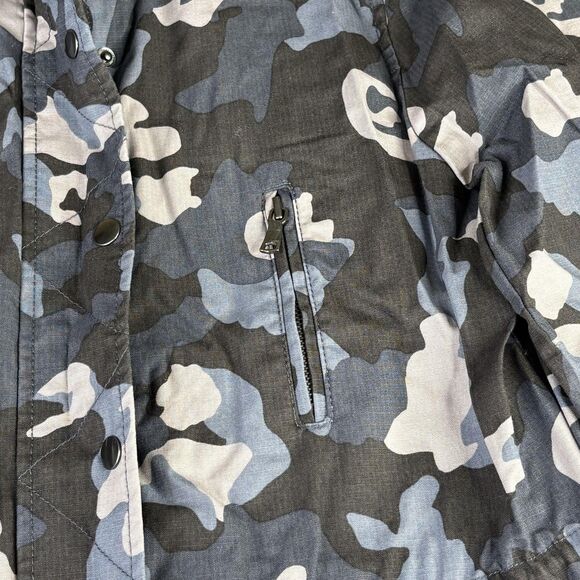 Banana Republic Jacket Womens Small Blue Gray Camo Ripstop Military S/124084-00 - Picture 4 of 15